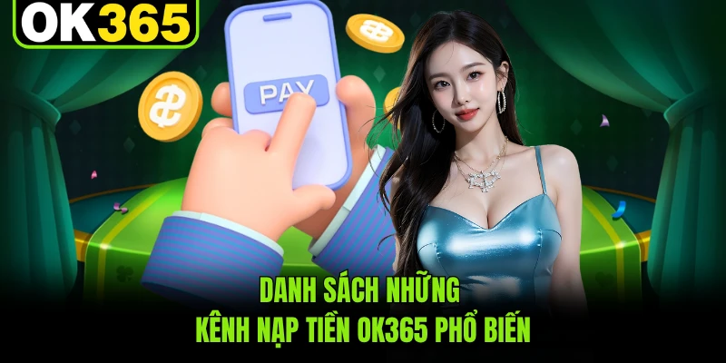 Danh sách những kênh nạp tiền OK365 phổ biến